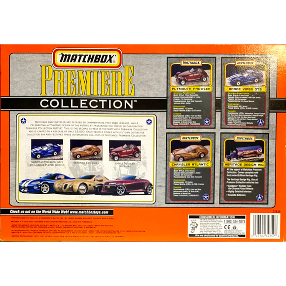 1997 Matchbox Premiere Collection Chrysler Dodge Viper Prowler Atlantic Semi MIB - Picture 13 of 13
